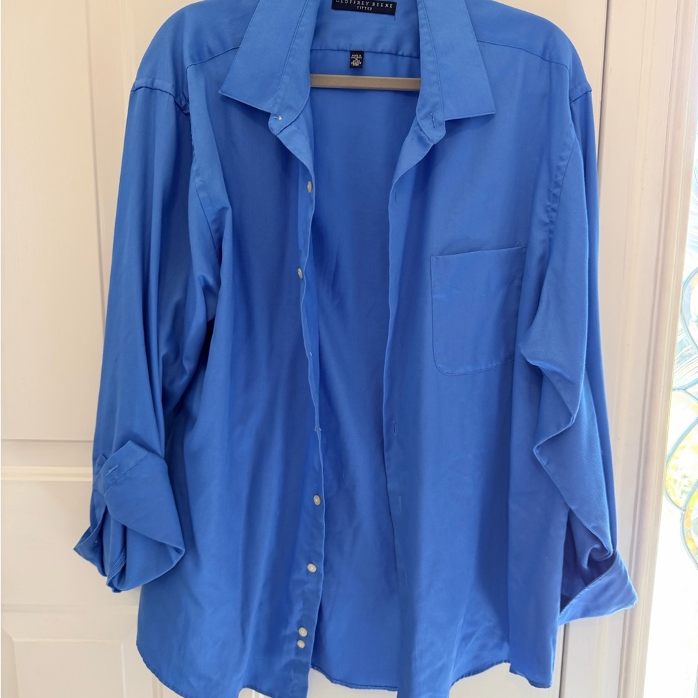 Geoffrey Beene Light Blue Fitted Shirt